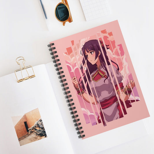 Anime Girl Spiral Notebook - Ruled Line Journal for Main Character Energy