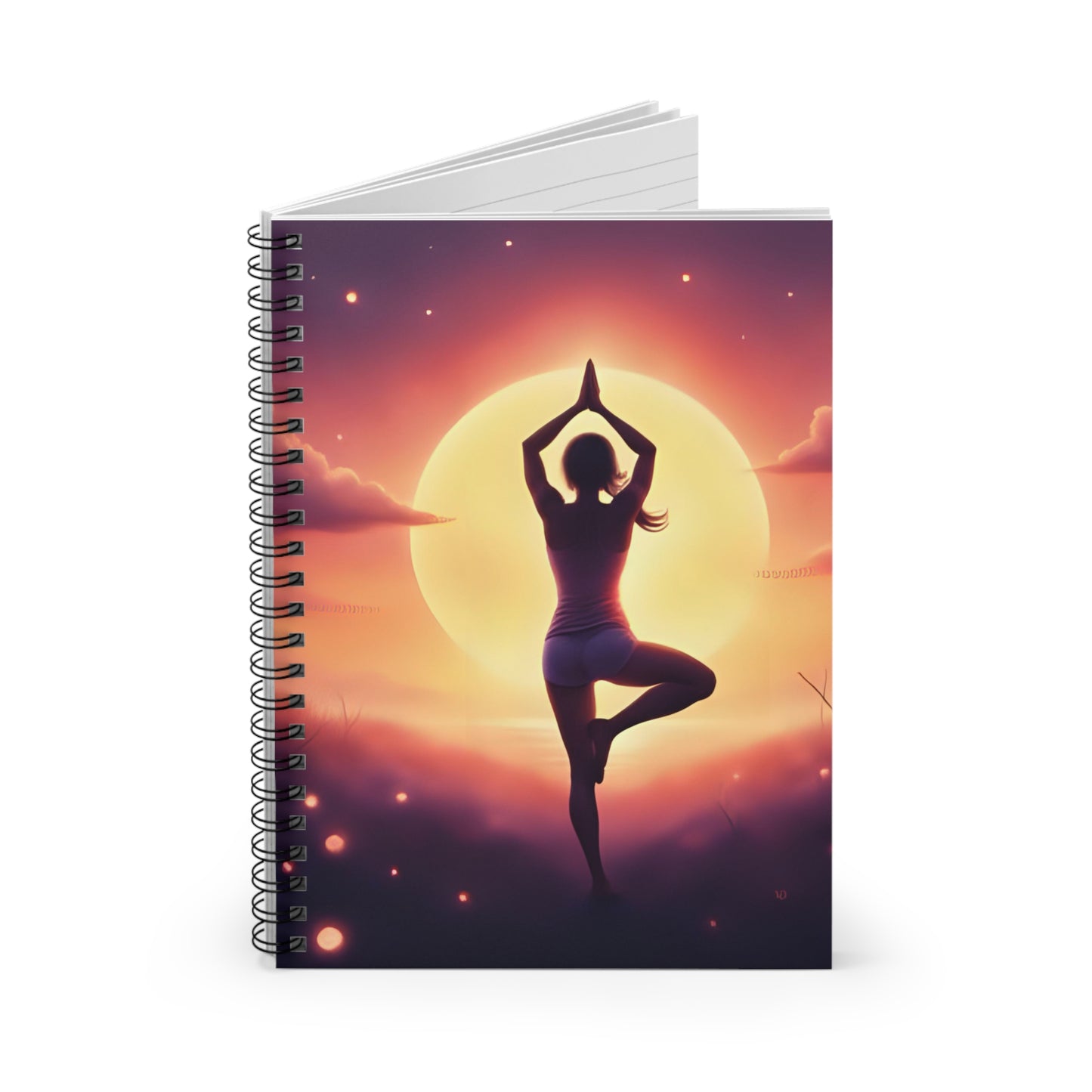 Sun Salutation Yoga Spiral Notebook - Ruled Line