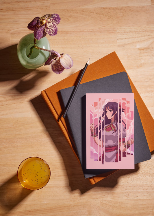 Anime Girl Blank Journal - Pretty Main Character Energy Design