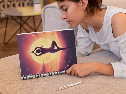 Sun Salutation Yoga Spiral Notebook - Ruled Line