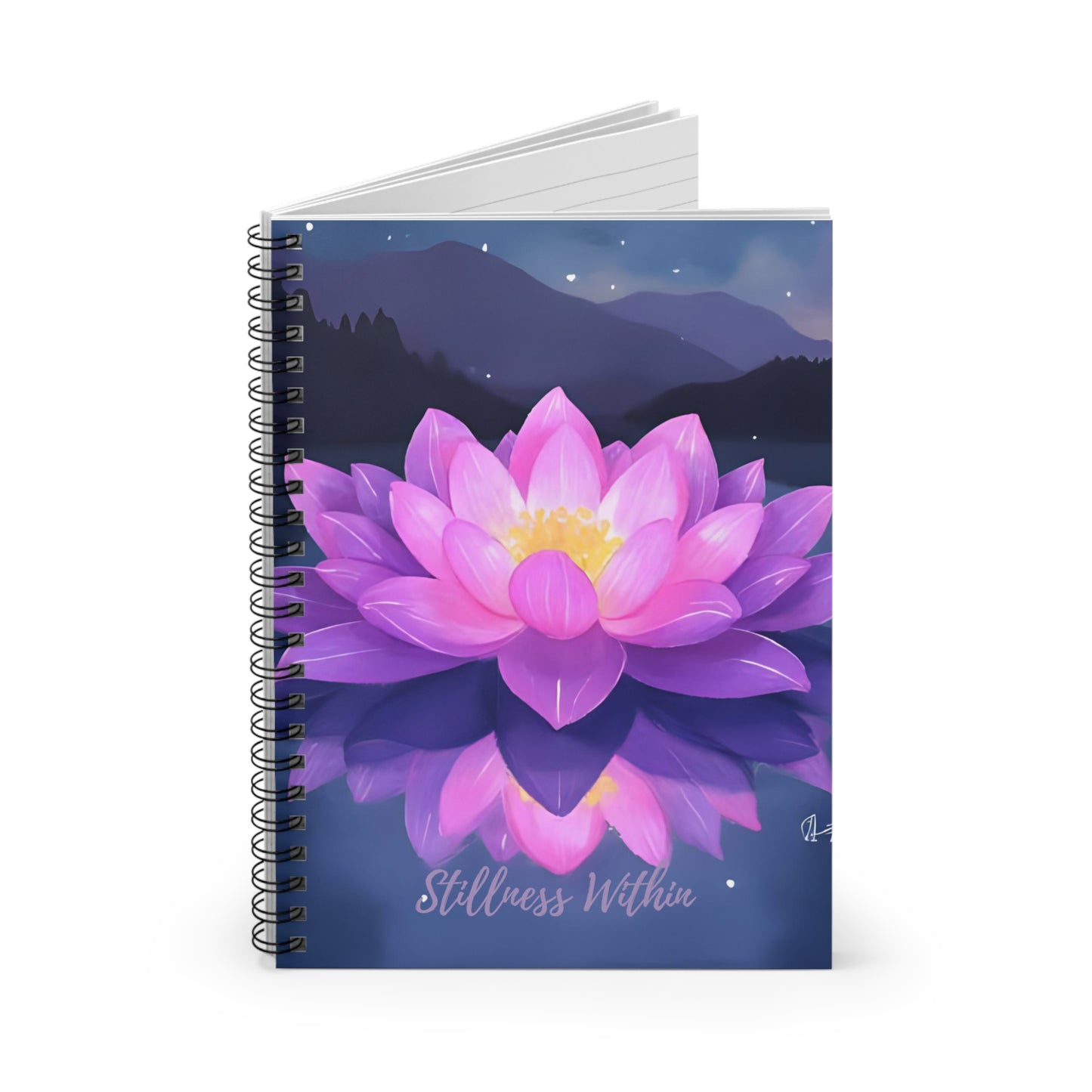 Lotus Flower Spiral Notebook - Ruled Line