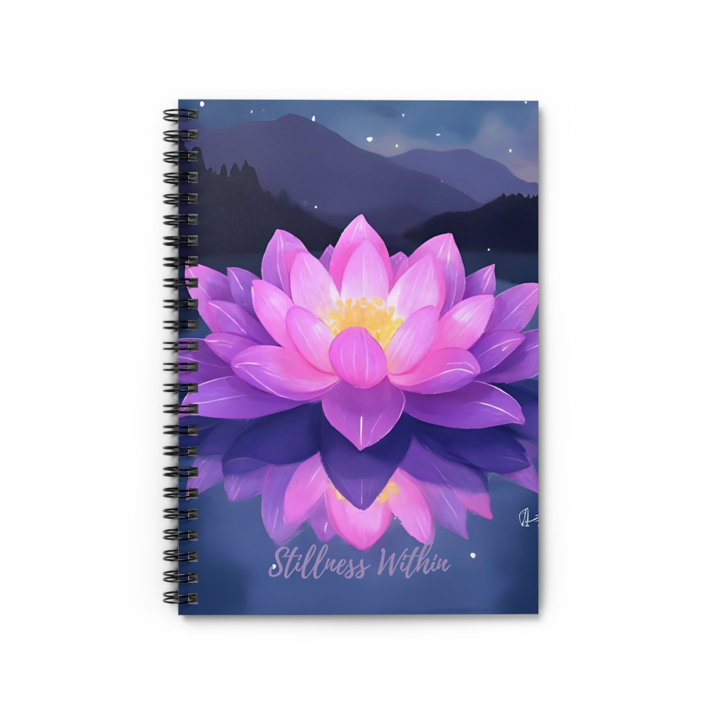 Lotus Flower Spiral Notebook - Ruled Line